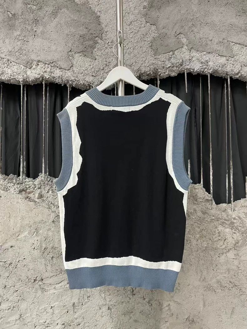 Comme des Garcons Garçon Sleeveless Knit Vest in Black and Gray-yf Size US M / EU 48-50 / 2 - 3 Thumbnail