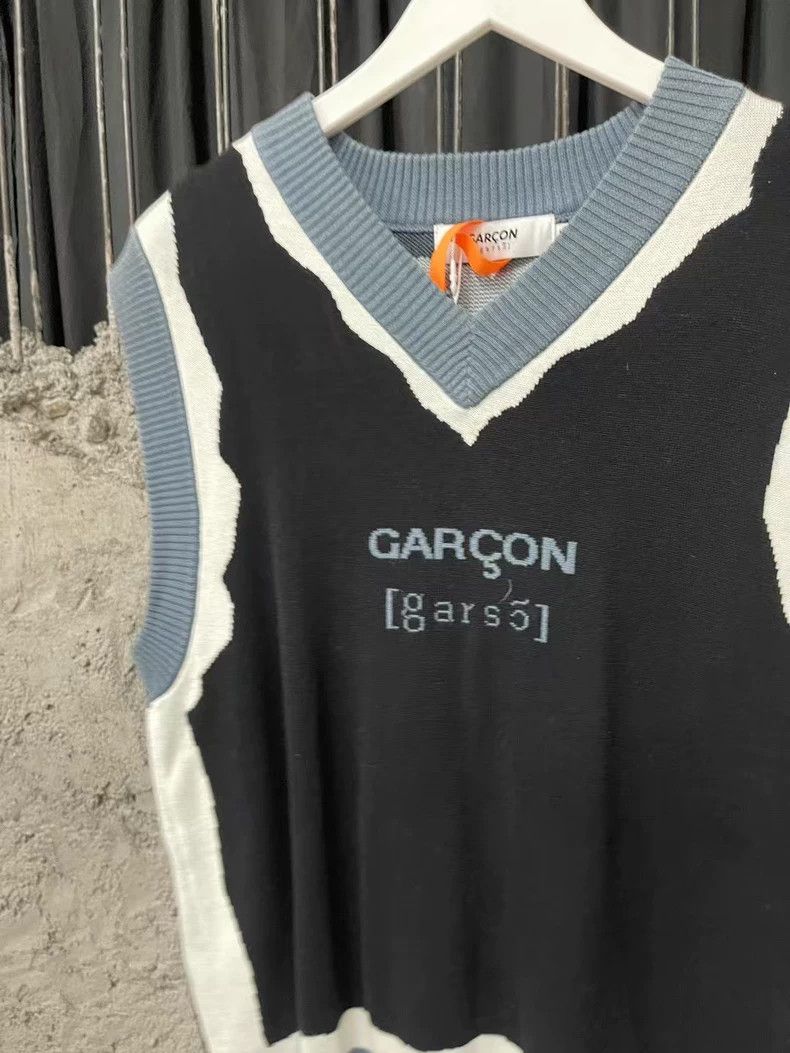 Comme des Garcons Garçon Sleeveless Knit Vest in Black and Gray-yf Size US M / EU 48-50 / 2 - 4 Thumbnail