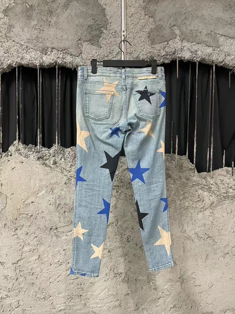 Celine Stella McCartney Star Pattern Denim Jeans Size 27-yf Size US 27 - 2 Thumbnail