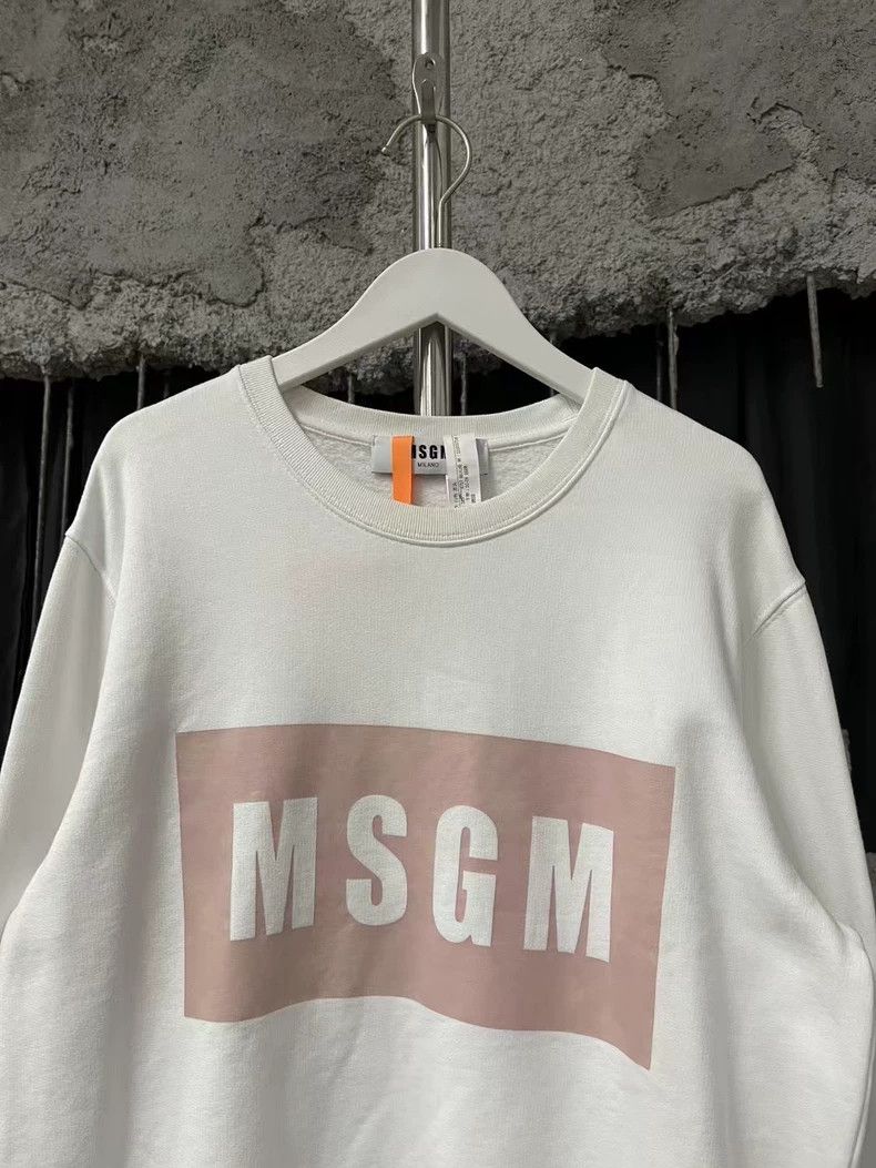 MSGM MSGM White Sweatshirt with Logo-yf Size US M / EU 48-50 / 2 - 3 Thumbnail