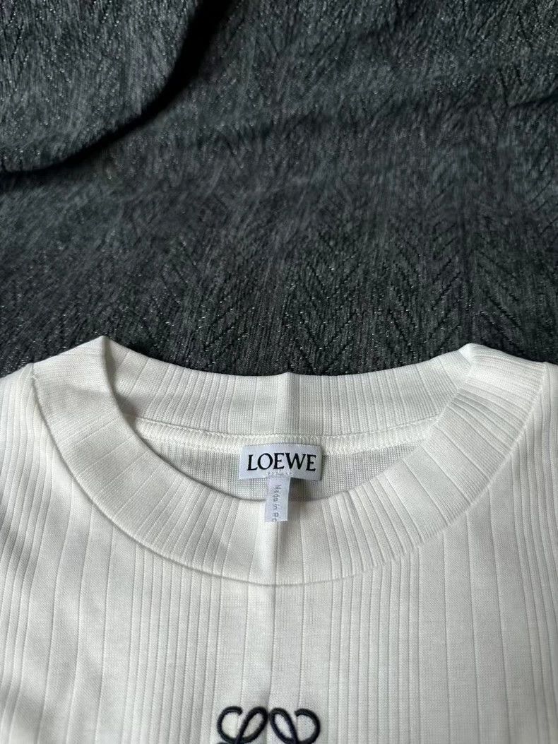 Loewe Loewe Embroidered Knit Short Sleeve Top-yf Size US XS / EU 42 / 0 - 3 Thumbnail