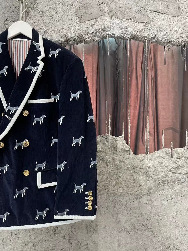 Thom Browne Thom Browne Dog Print Suit Jacket-yf Size US XS / EU 42 / 0 - 4 Thumbnail