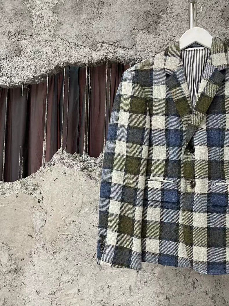 Thom Browne Thom Browne Checked Suit Jacket Size 00-yf Size US XXS / EU 40 - 3 Thumbnail