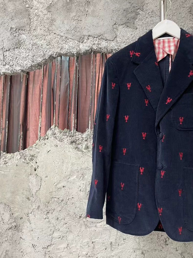 Thom Browne Thom Browne Lobster Embroidered Suit Jacket-yf Size US XXS / EU 40 - 3 Thumbnail