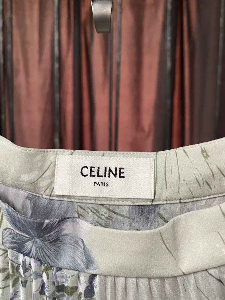 Celine Celine Silk Pleated Skirt Size 38-yf Size US 38 / EU 54 - 5 Thumbnail