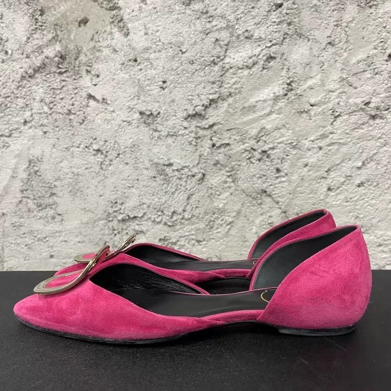 Roger Vivier Roger Vivier Pink Flat Shoes Size 35.5-yf Size US 5.5 / EU 38 - 2 Thumbnail