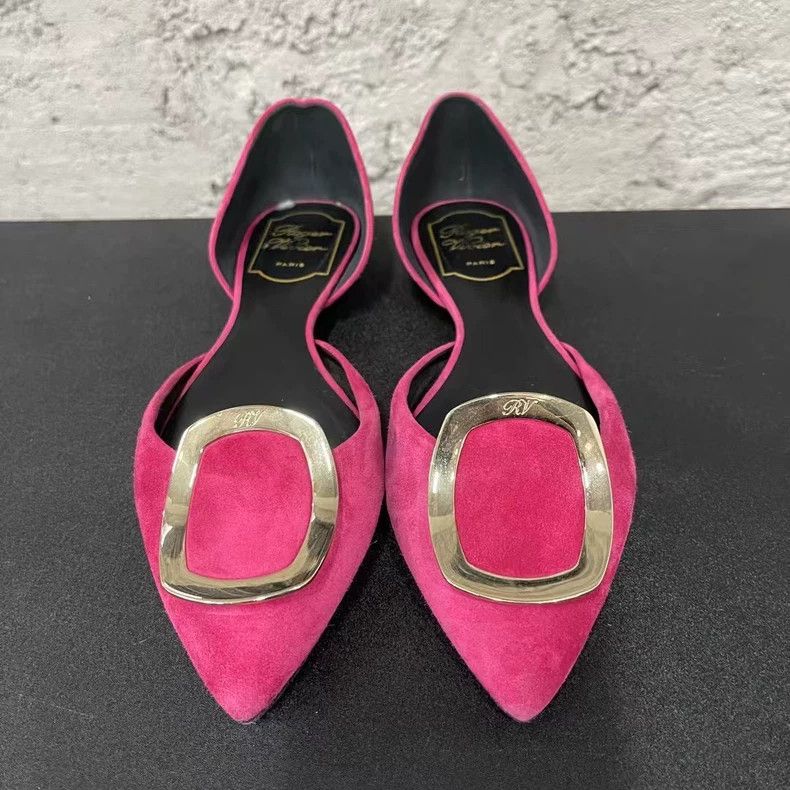 Roger Vivier Roger Vivier Pink Flat Shoes Size 35.5-yf Size US 5.5 / EU 38 - 6 Thumbnail
