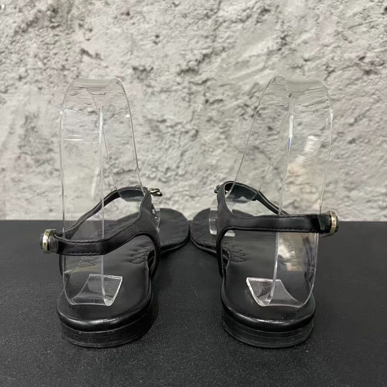 Chanel Chanel Black Sandals Size 36-yf Size US 5.5 / EU 38 - 3 Thumbnail