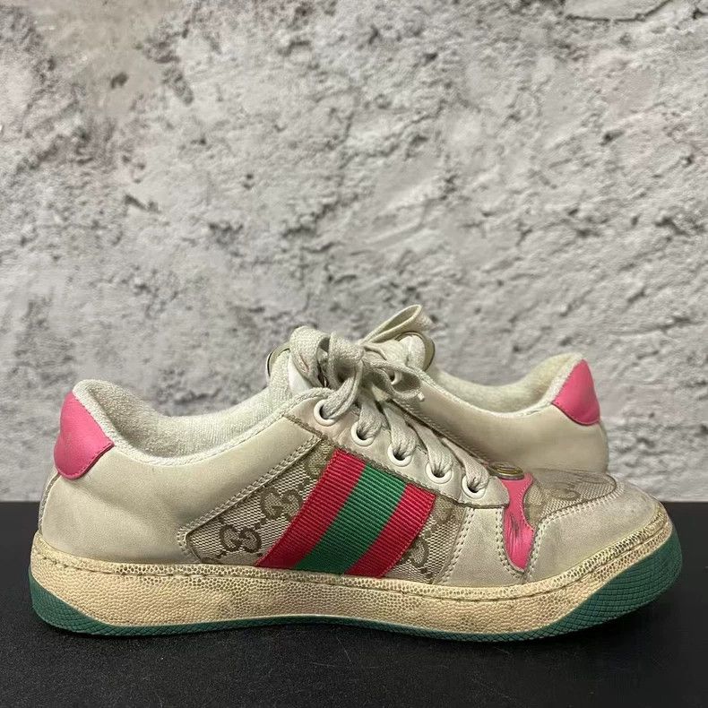 Gucci Gucci Pink Dirty Sneakers Size 35-yf Size US 5 / EU 37 - 4 Thumbnail