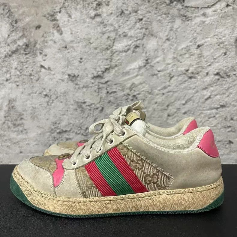Gucci Gucci Pink Dirty Sneakers Size 35-yf Size US 5 / EU 37 - 2 Thumbnail