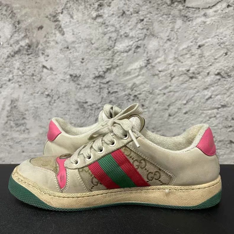 Gucci Gucci Pink Dirty Sneakers Size 35-yf Size US 5 / EU 37 - 7 Thumbnail