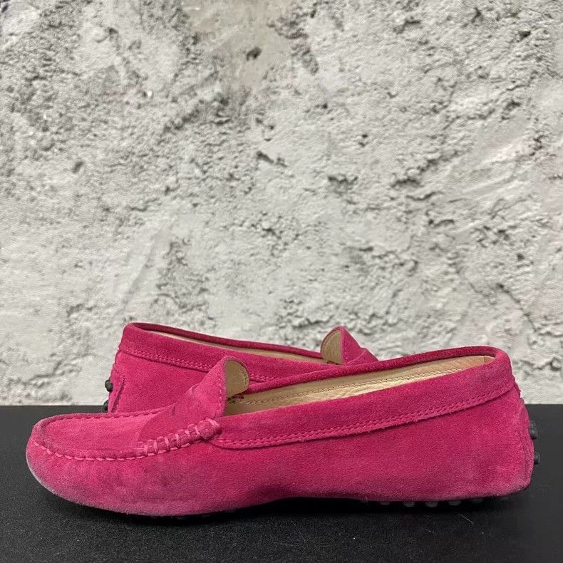Tod's Tods Suede Moccasins Pink Size 34-yf Size US 5 / EU 37 - 5 Thumbnail