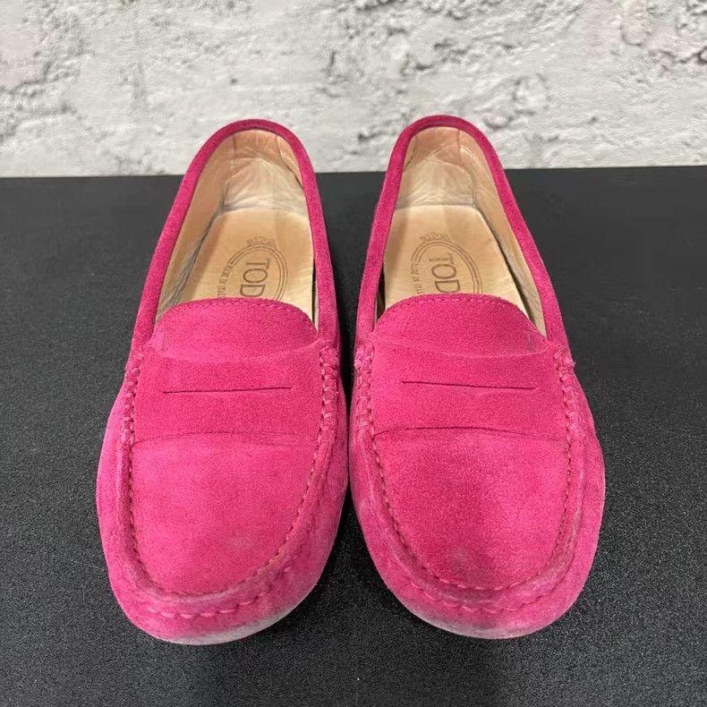 Tod's Tods Suede Moccasins Pink Size 34-yf Size US 5 / EU 37 - 6 Thumbnail