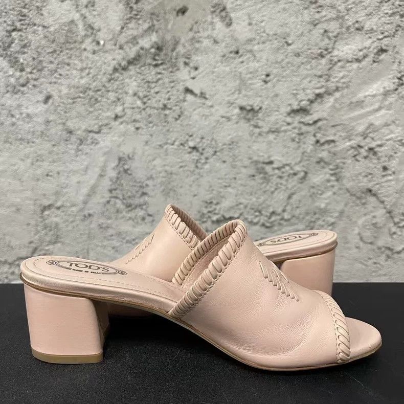 Tod's Tod's Mid-Heel Sandals in Light Color-yf Size US 5 / EU 37 - 4 Thumbnail