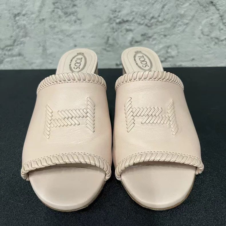Tod's Tod's Mid-Heel Sandals in Light Color-yf Size US 5 / EU 37 - 6 Thumbnail