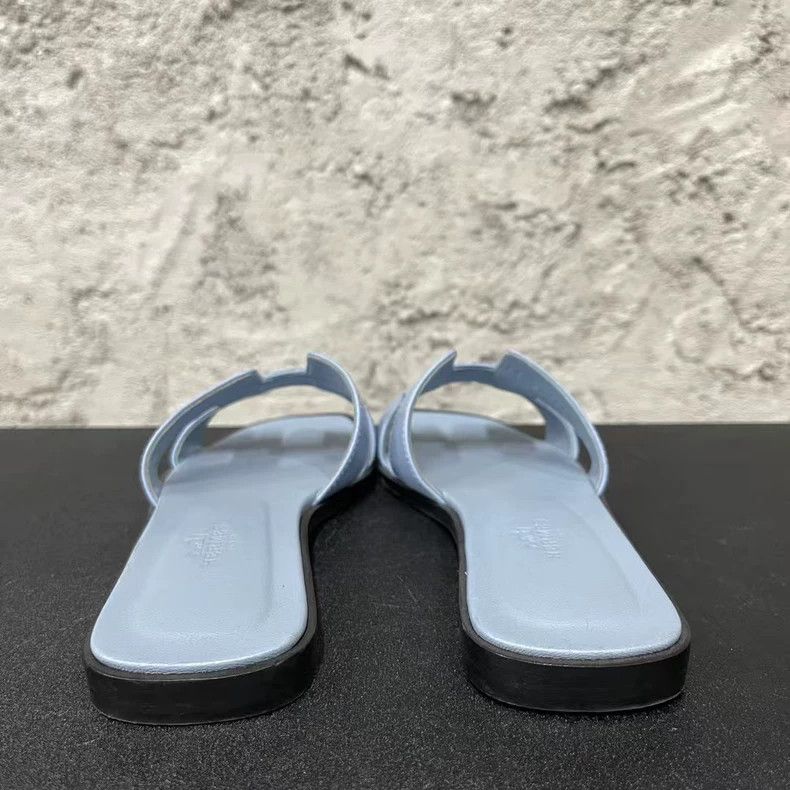 Hermes Hermes Slide Sandals in Light Blue Color-yf Size US 5.5 / EU 38 - 3 Thumbnail