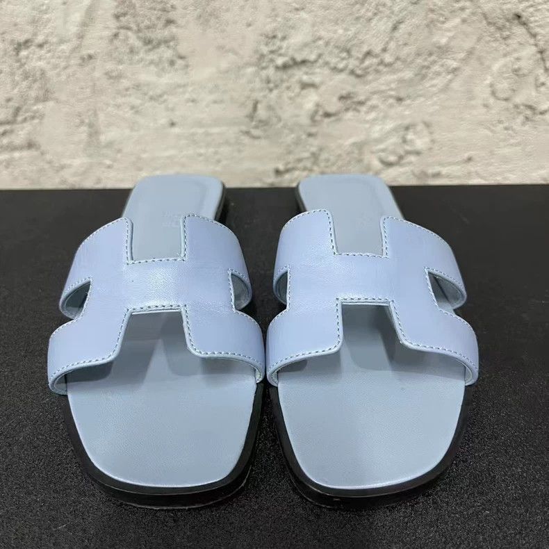 Hermes Hermes Slide Sandals in Light Blue Color-yf Size US 5.5 / EU 38 - 6 Thumbnail