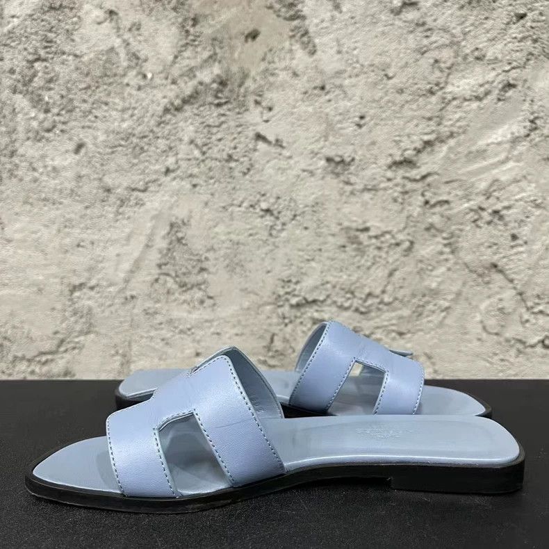 Hermes Hermes Slide Sandals in Light Blue Color-yf Size US 5.5 / EU 38 - 5 Thumbnail