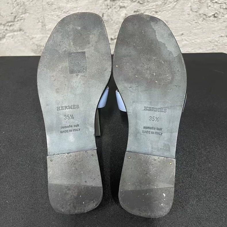 Hermes Hermes Slide Sandals in Light Blue Color-yf Size US 5.5 / EU 38 - 7 Thumbnail