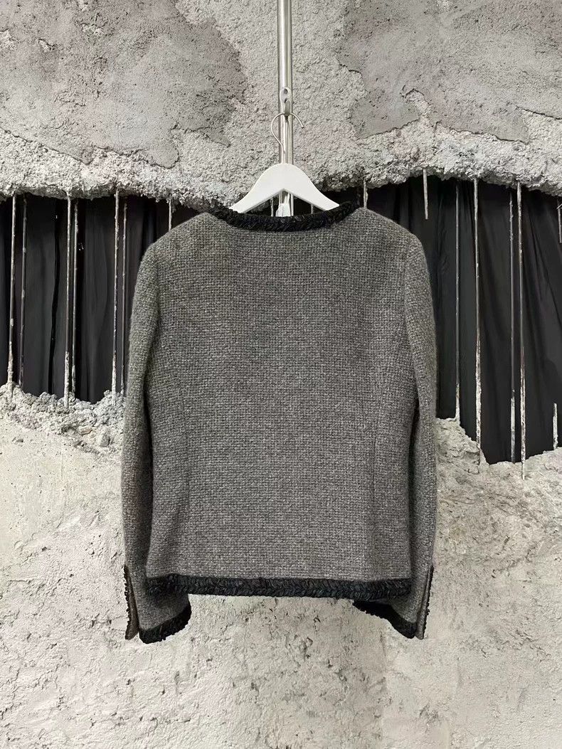 Chanel Chanel Gray Jacket with Black Details-yf Size US L / EU 52-54 / 3 - 2 Thumbnail