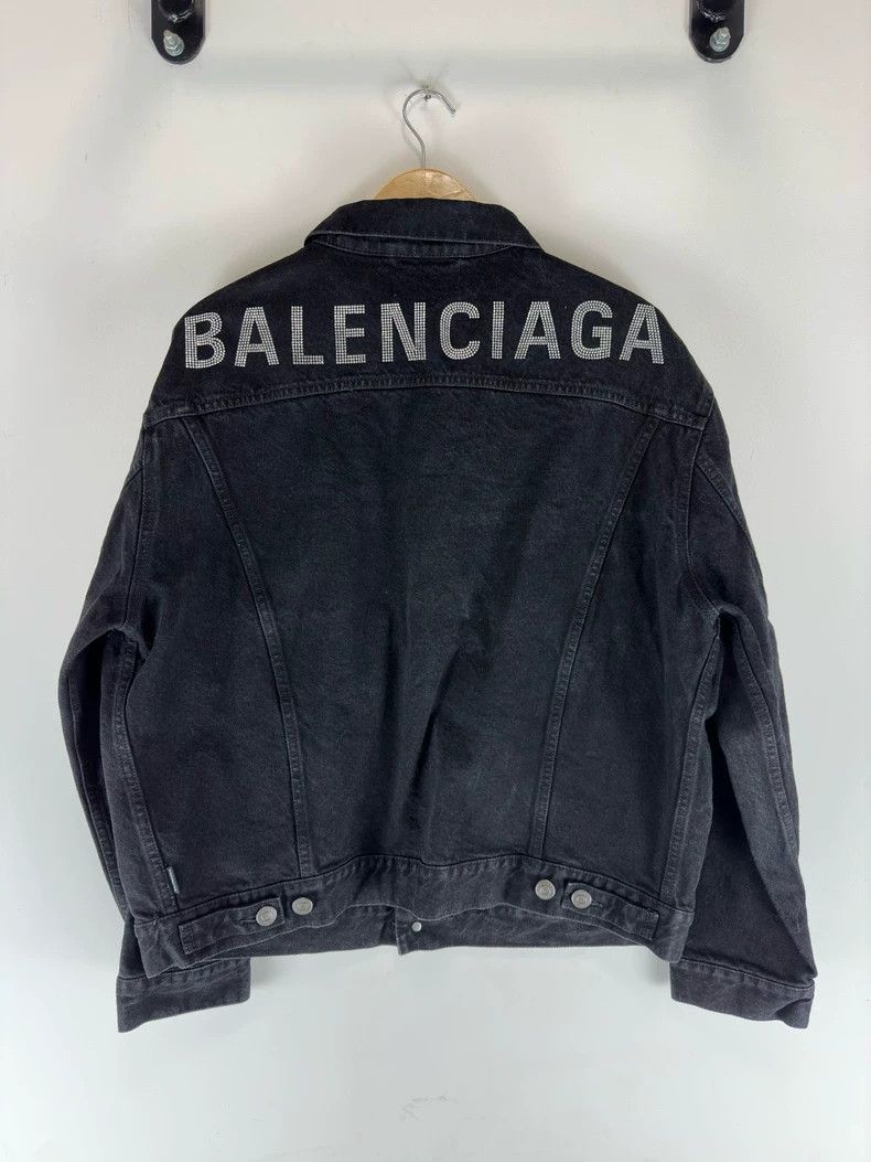 Balenciaga Balenciaga Logo Denim Jacket-yf Size US L / EU 52-54 / 3 - 2 Thumbnail