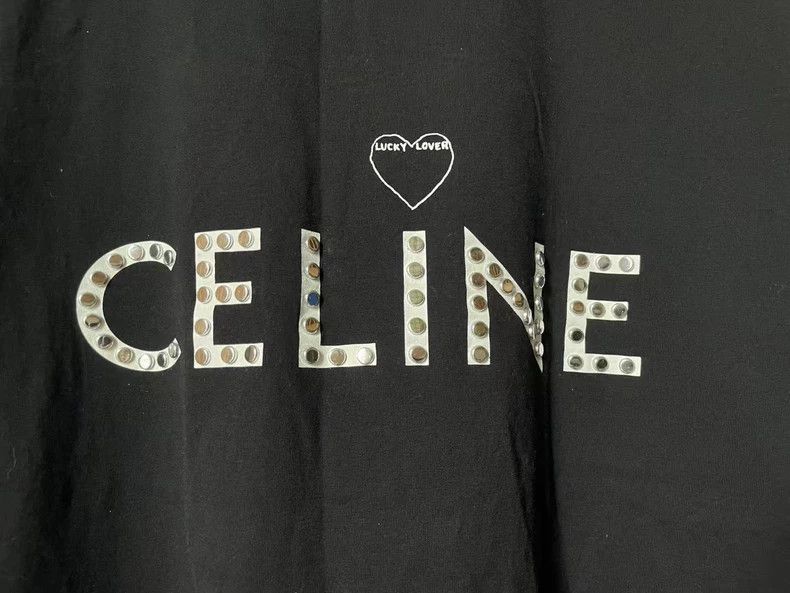 Celine Celine Heart Stud Short Sleeve T-Shirt-yf Size US M / EU 48-50 / 2 - 4 Thumbnail