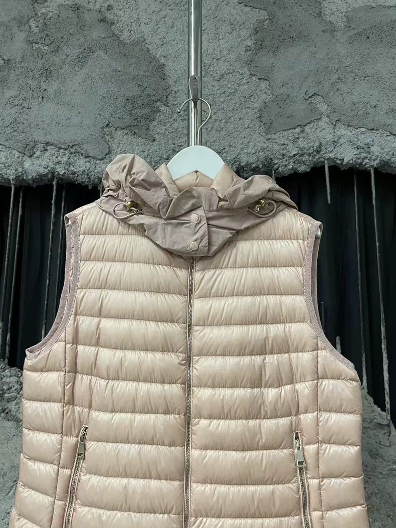 Moncler Long Down Vest with Hood-yf