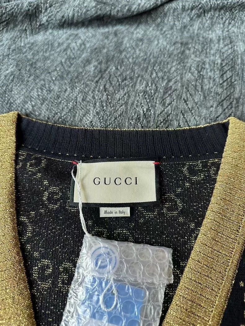 Gucci Gucci Gold Line Print Cardigan-yf Size US L / EU 52-54 / 3 - 3 Thumbnail