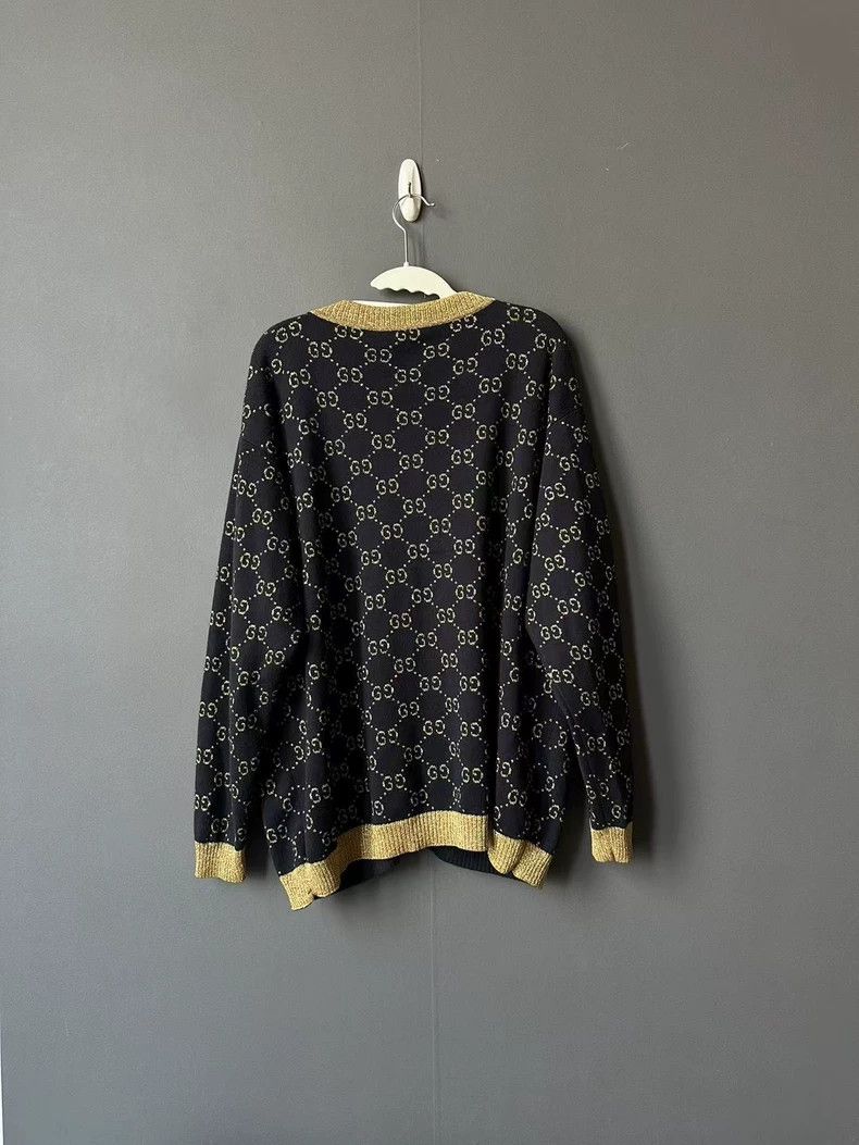 Gucci Gucci Gold Line Print Cardigan-yf Size US L / EU 52-54 / 3 - 2 Thumbnail