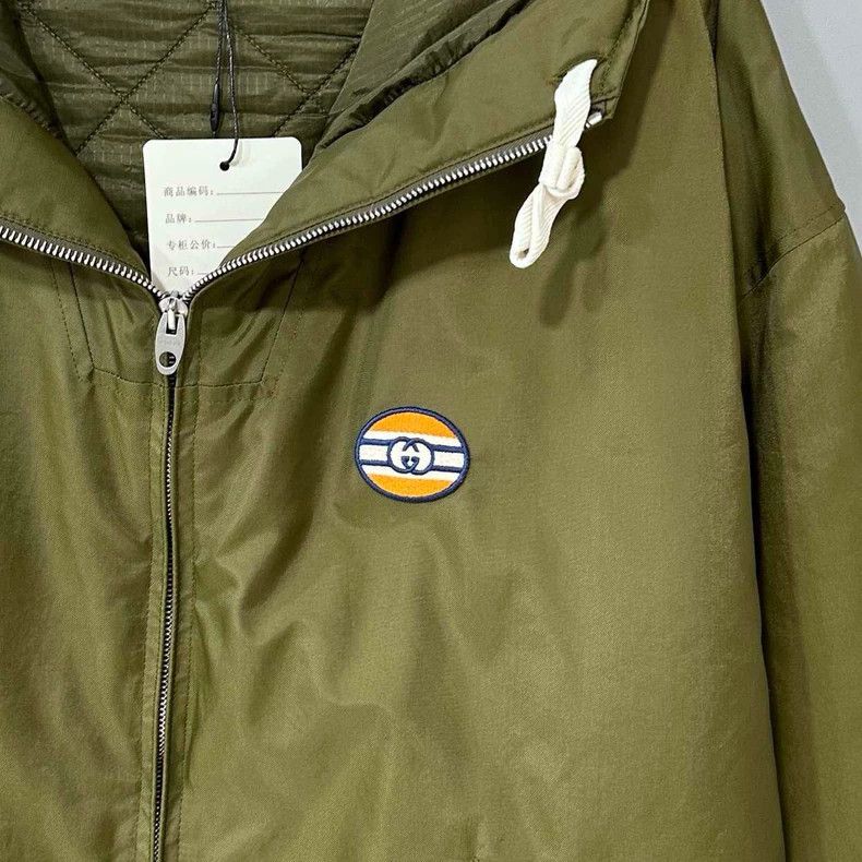 Gucci Green Embroidered Logo Jacket by GUCCI-yf Size US L / EU 52-54 / 3 - 3 Thumbnail
