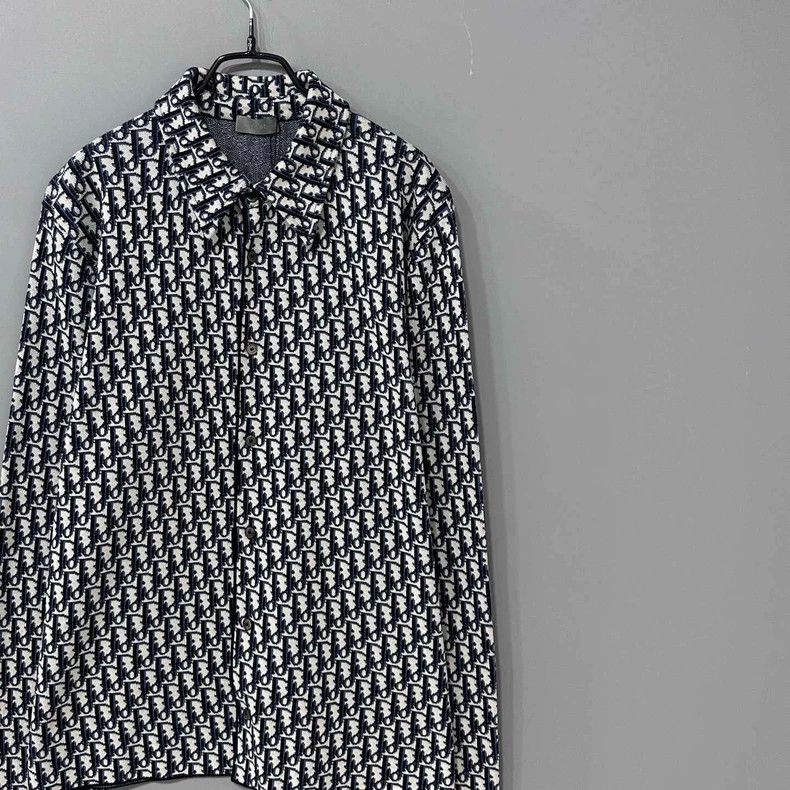 Dior Dior Knitted Shirt Jacket With Logo Print-yf Size US M / EU 48-50 / 2 - 2 Thumbnail