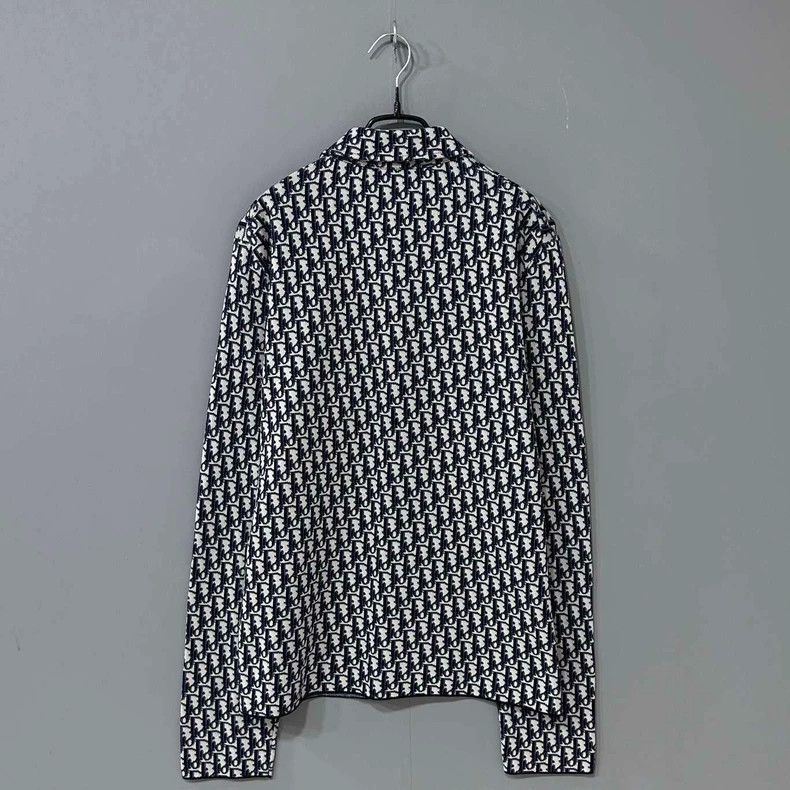 Dior Dior Knitted Shirt Jacket With Logo Print-yf Size US M / EU 48-50 / 2 - 3 Thumbnail