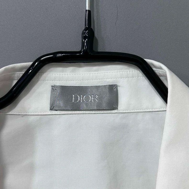 Dior White Sequin Logo Shirt by Dior-yf Size US M / EU 48-50 / 2 - 5 Thumbnail