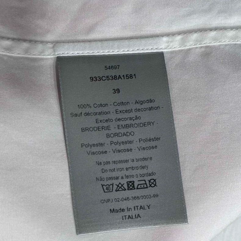 Dior White Sequin Logo Shirt by Dior-yf Size US M / EU 48-50 / 2 - 6 Thumbnail