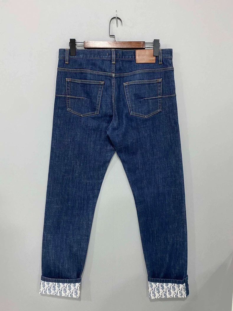 Dior Dior Denim Pants with Unique Cuff Design-yf Size US 33 - 3 Thumbnail