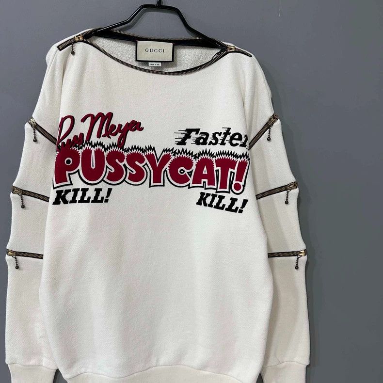 Gucci Beige Zipper Sweatshirt with Graphic Design-yf Size US XS / EU 42 / 0 - 3 Thumbnail