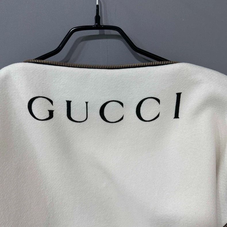 Gucci Beige Zipper Sweatshirt with Graphic Design-yf Size US XS / EU 42 / 0 - 5 Thumbnail