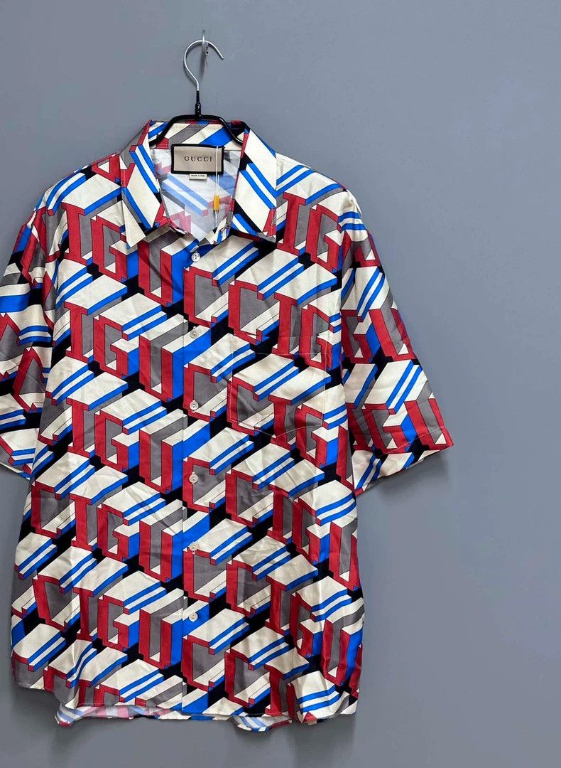 Gucci Gucci Silk Shirt with Graphic Print-yf Size US L / EU 52-54 / 3 - 2 Thumbnail