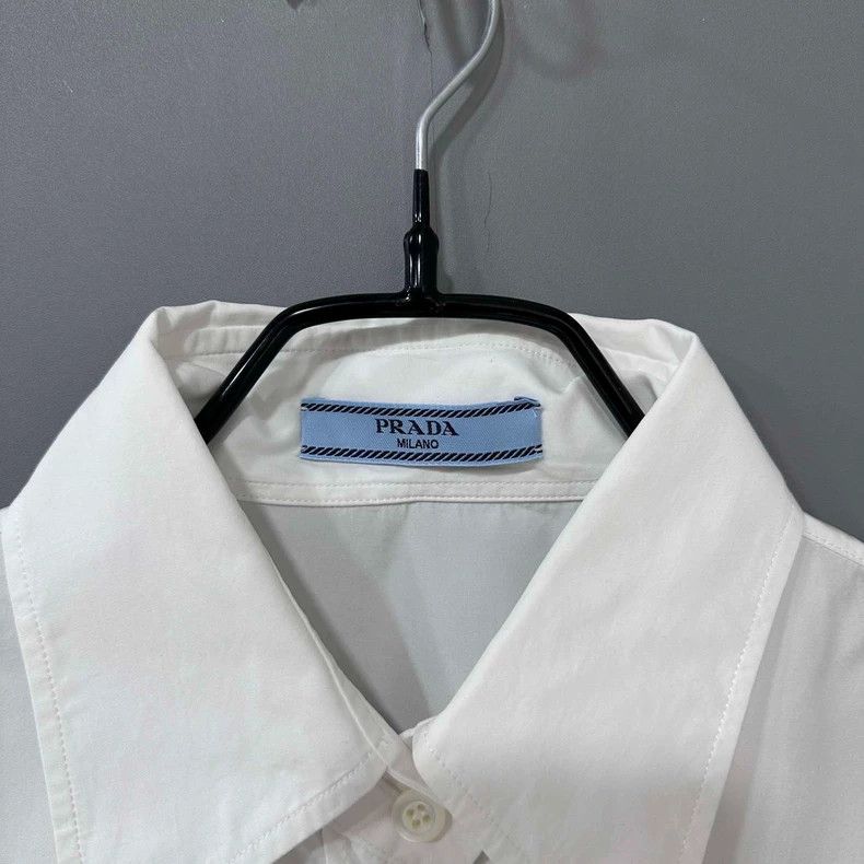Prada Prada Short Sleeve Shirt with Logo-yf Size US M / EU 48-50 / 2 - 4 Thumbnail
