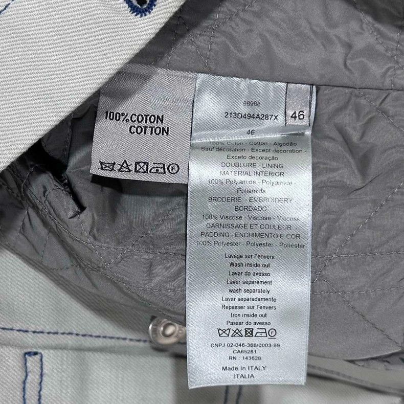 Dior Dior Embroidered Logo Denim Jacket-yf Size US L / EU 52-54 / 3 - 7 Thumbnail