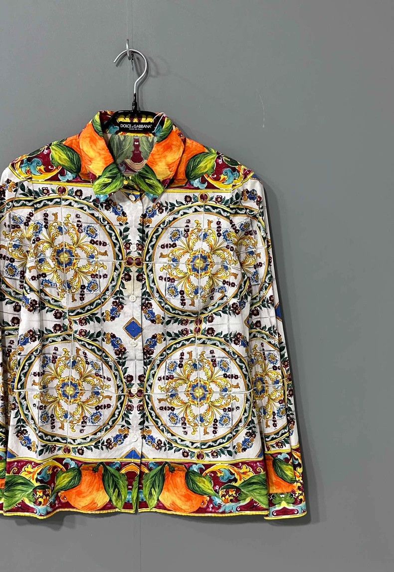 Versace Floral Pattern Versace Long Sleeve Shirt-yf Size US M / EU 48-50 / 2 - 2 Thumbnail