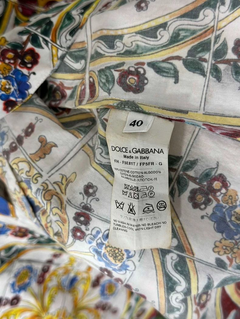 Versace Floral Pattern Versace Long Sleeve Shirt-yf | Grailed, image size:790x1053