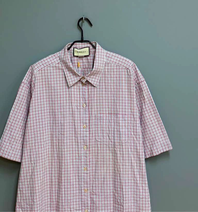 Gucci Classic Checkered Shirt by GUCCI-yf Size US M / EU 48-50 / 2 - 2 Thumbnail