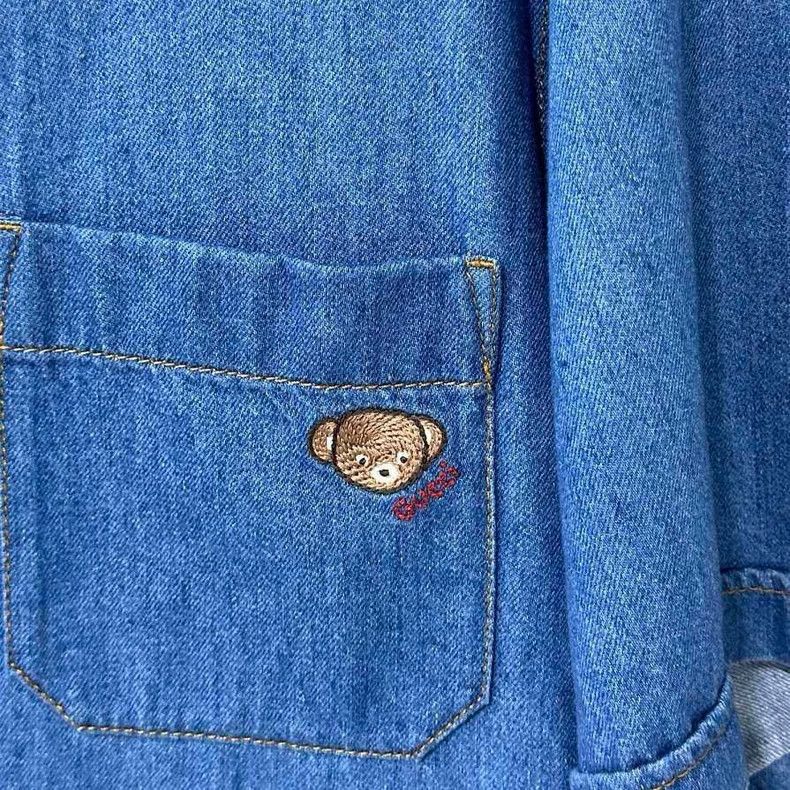 Gucci Gucci Denim Shirt with Bear Logo-yf Size US L / EU 52-54 / 3 - 3 Thumbnail