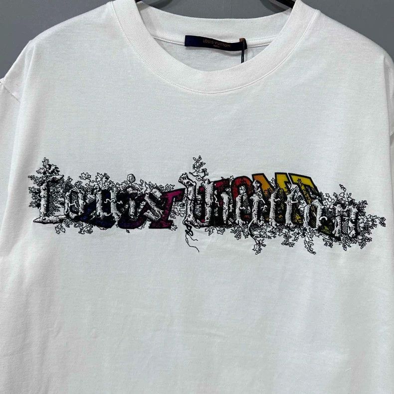 Louis Vuitton Greenery Embroidered Logo Short Sleeve T-Shirt-yf Size US XS / EU 42 / 0 - 3 Thumbnail