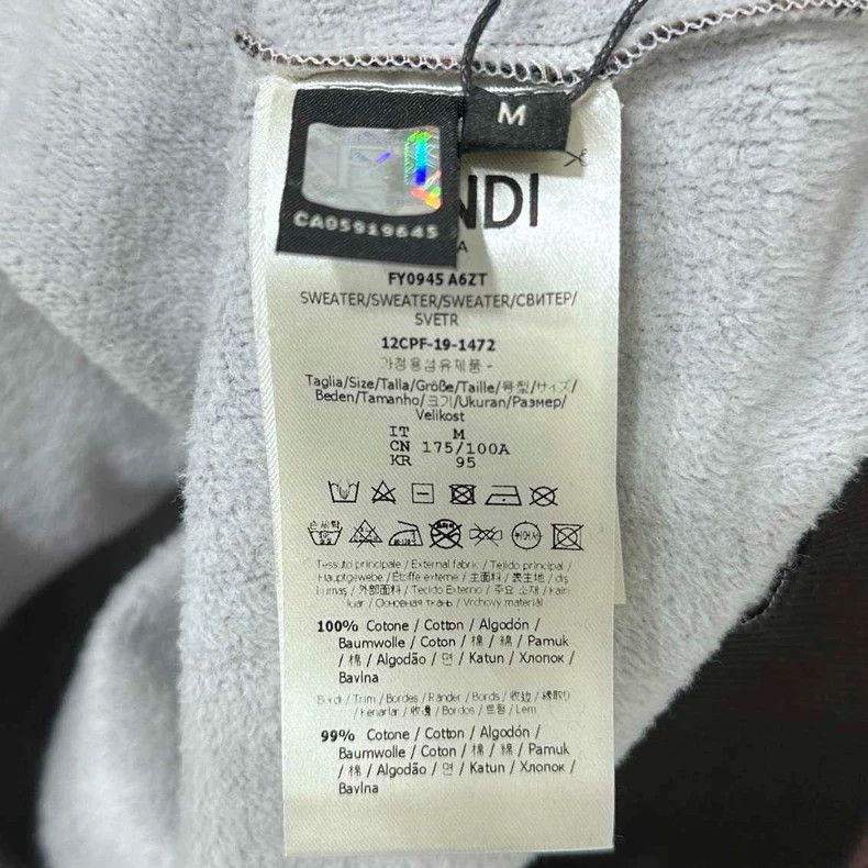 Fendi FENDI Hoodie with Logo Print-yf Size US M / EU 48-50 / 2 - 5 Thumbnail