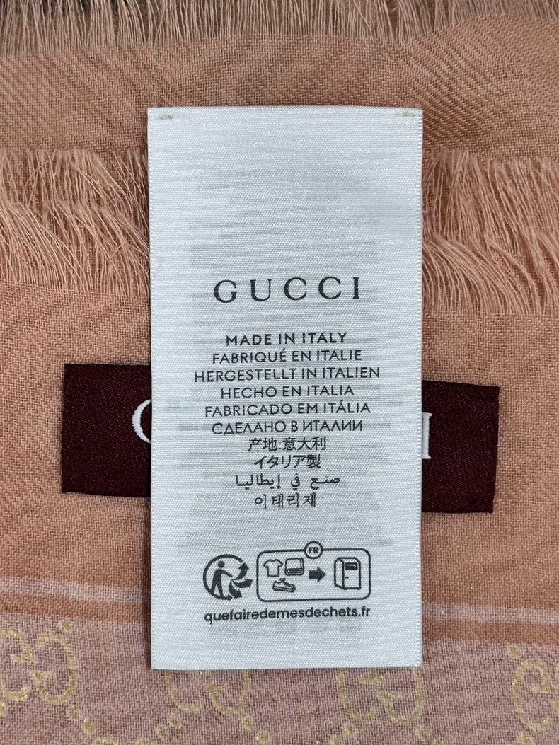 Gucci Gucci Gold Logo Silk Scarf-yf Size ONE SIZE - 5 Thumbnail