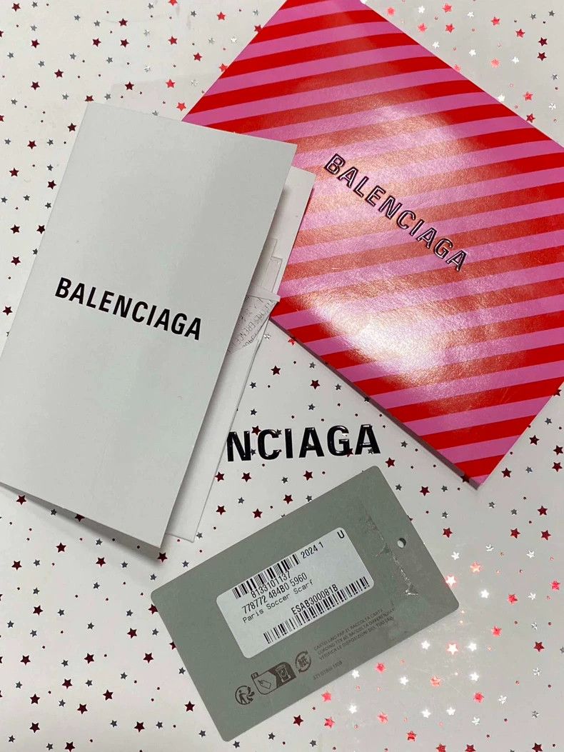 Balenciaga Balenciaga Pink Cashmere Blend Logo Scarf-yf Size ONE SIZE - 7 Thumbnail