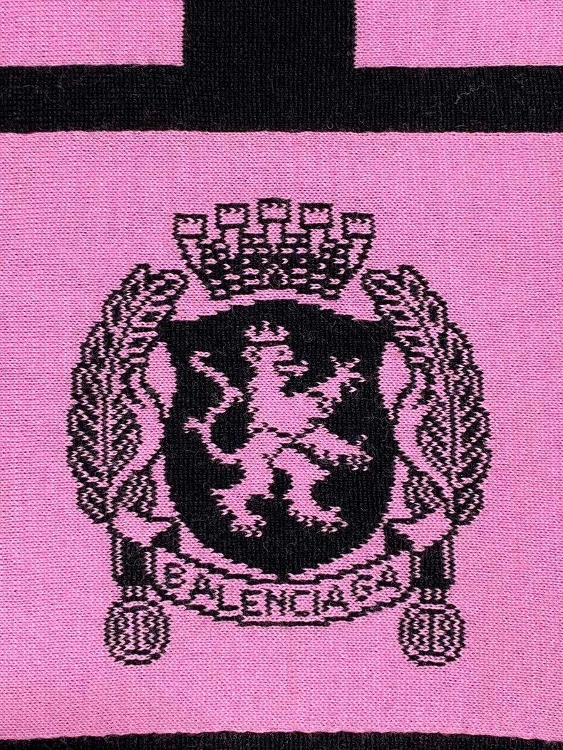 Balenciaga Balenciaga Pink Cashmere Blend Logo Scarf-yf Size ONE SIZE - 4 Thumbnail