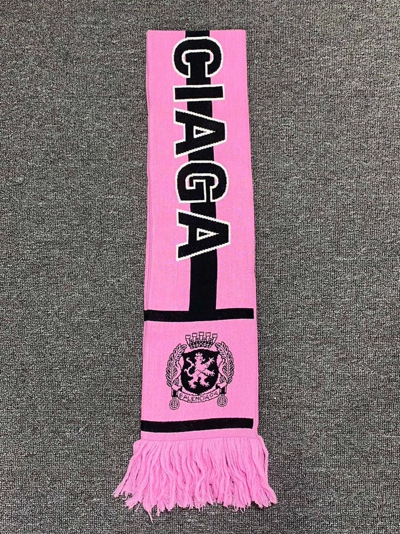 Balenciaga Balenciaga Pink Cashmere Blend Logo Scarf-yf Size ONE SIZE - 2 Thumbnail